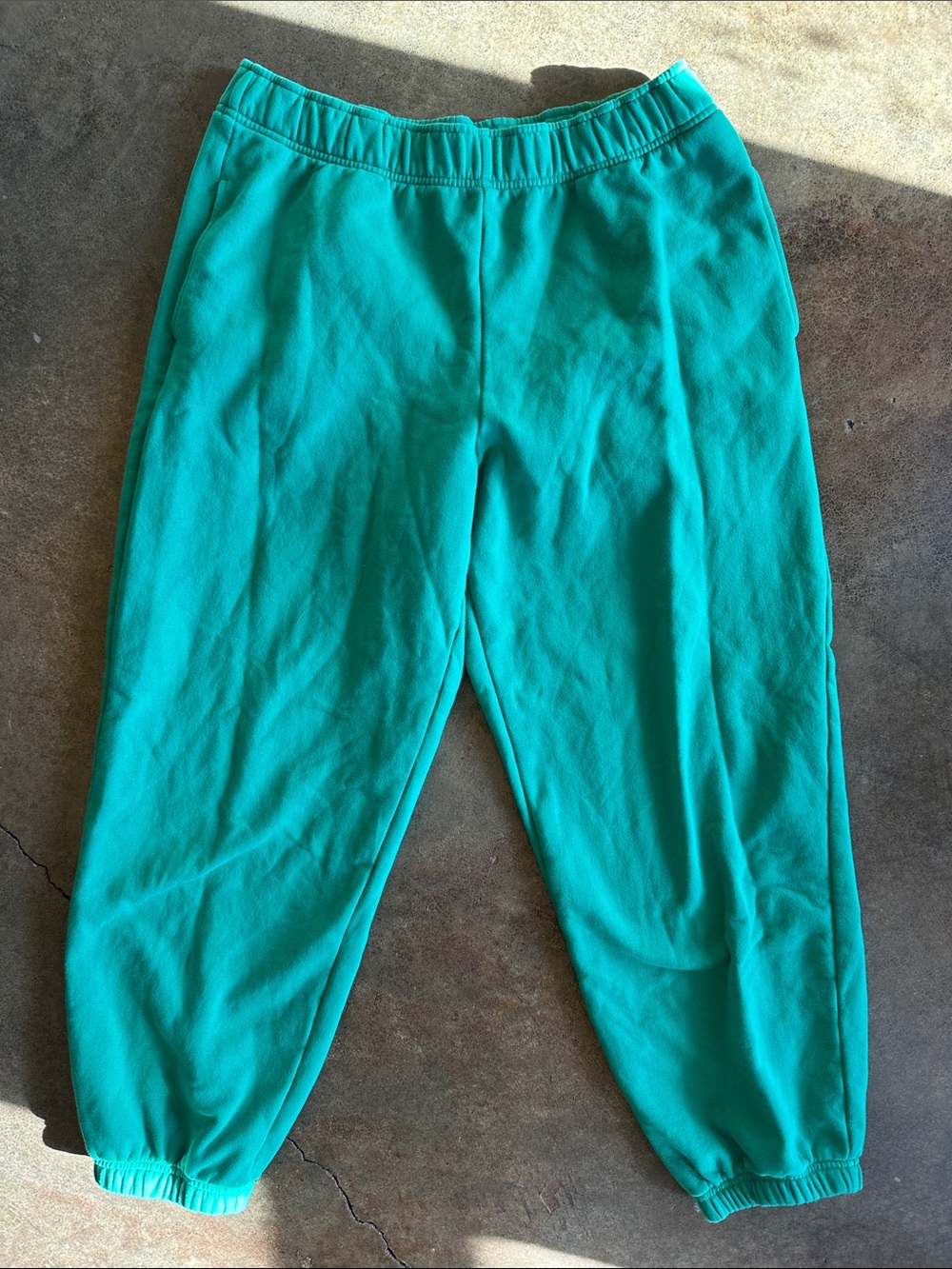 Athleta Teal Elastic-Waist Jogger Pants
